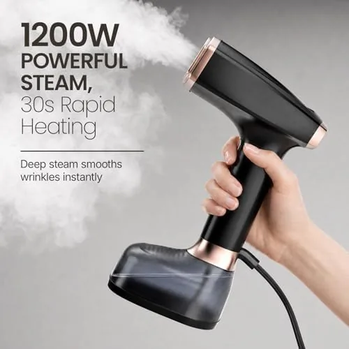Close look at the Steamer for Clothes, 4 Modes with LCD Display, 370ml Large build quality