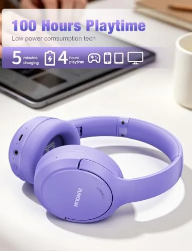 The RUNOLIM Active Noise Cancelling Headphones, Wireless Bluetooth Over Ear | in real use