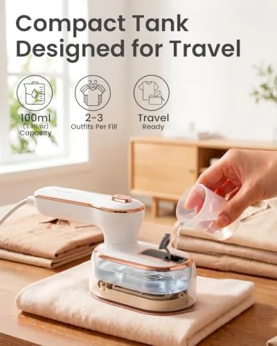 Another view of the Steamer for Clothes, Handheld Portable Iron Steamer, 2-in-1 Dry &