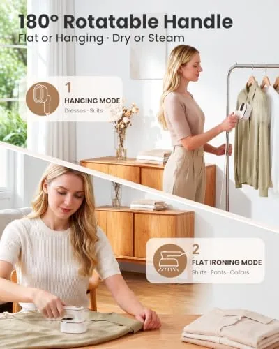 The Steamer for Clothes, Handheld Portable Iron Steamer, 2-in-1 Dry & compared in context