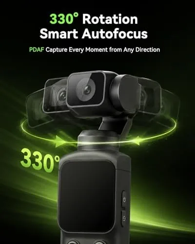Detail shot of the 4K Vlogging Camera for Beginners, PDAF Autofocus, AI Face Tracking features