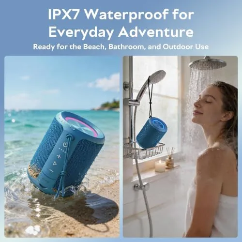 The cerulean speaker being dunked in fresh water during the test