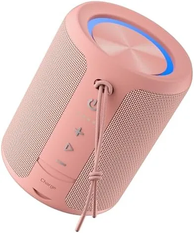 Portable Bluetooth Speaker Review: Pink IPX7 20W With RGB Light Show