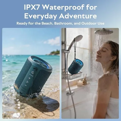 The blue speaker lifted out of water after the submersion test
