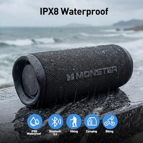 The Monster S620 Bluetooth Speaker, Wireless Portable Outdoor Bluetooth Speakers, 60W in real use