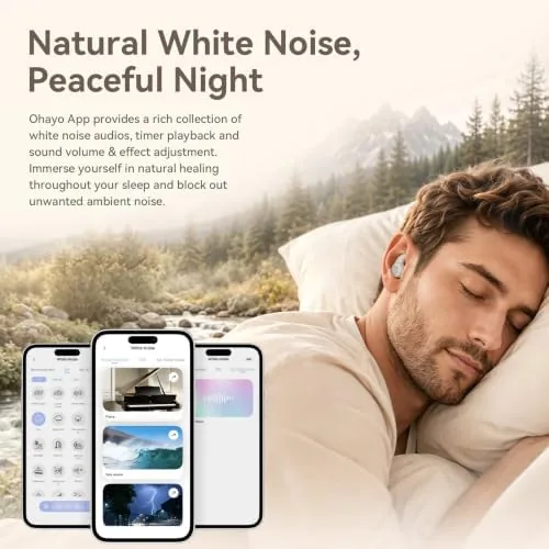 The OHAYO A10 Sleep Earbuds, Noise Isolation with 72H Playtime, Ultra-Thin in real use