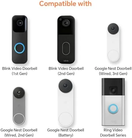 The chime placed on a shelf beside the Nest doorbell packaging