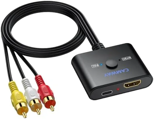 CAMWAY HDMI to RCA Converter for Fire Stick,Roku,Chromecast,Old TV with RCA | NTSC/PAL 1080P Review: Tested and Rated