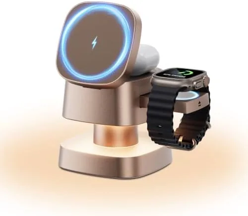 4 in 1 Magnetic Wireless Charging Station,15W Fast Charging with Night Light for MagSafe Review: Tested and Rated