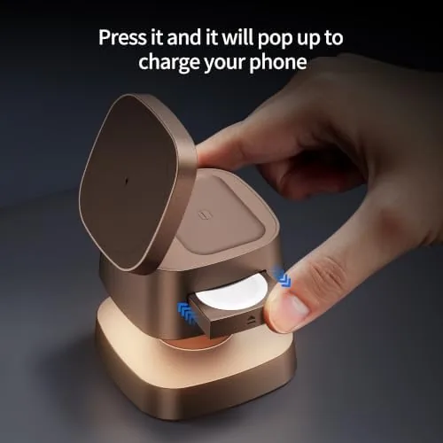 The 4 in 1 Magnetic Wireless Charging Station,15W Fast Charging with in real use