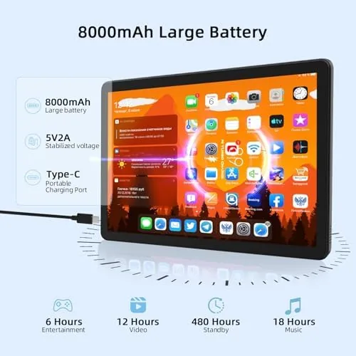 The Android 16 Tablet with Gemini AI, 11 Inch Tablets with compared in context