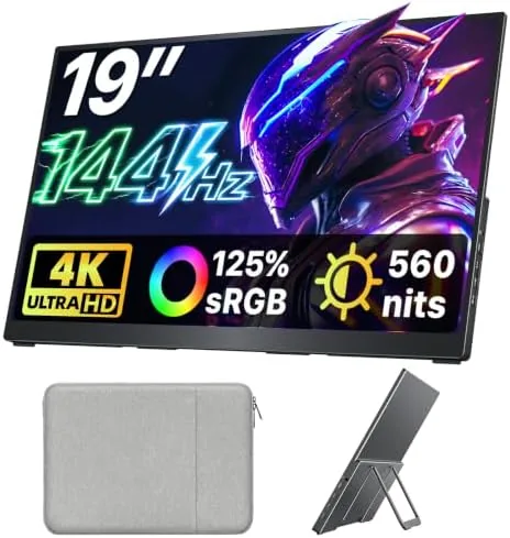 Upperizon Portable Monitor 19 inch 4K UHD 3840X2160 125% sRGB 144Hz HDR HDMI USB-C Review: Tested and Rated