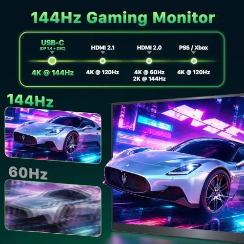 Detail shot of the Upperizon Portable Monitor 19 inch 4K UHD 3840X2160 125% sRGB features