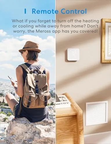 The meross app showing a weekly heating schedule