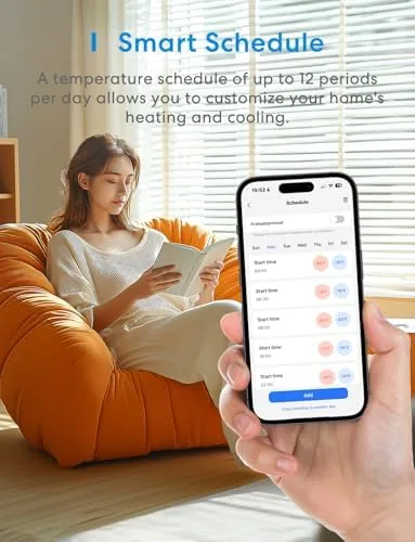 The thermostat with the wiring installation guide nearby