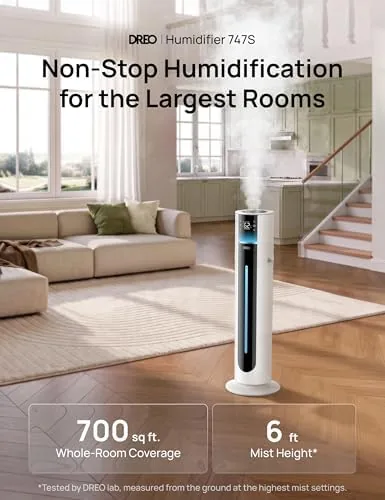 Close look at the DREO 11L Smart Humidifier 747S Large Room 700 ft², 100H build quality