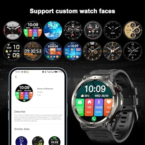 Another view of the Military Tactical Smart Watches for Men, 1.45" Smart Watch for