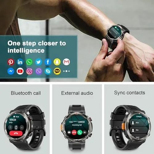 The Military Tactical Smart Watches for Men, 1.45" Smart Watch for compared in context