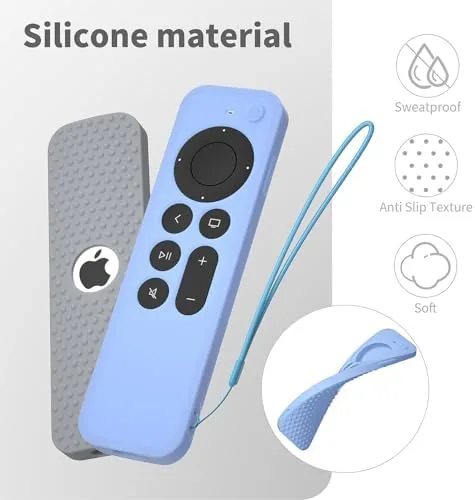 Close look at the Hi Color Silicone Cover Compatible with Apple TV Siri Remote build quality