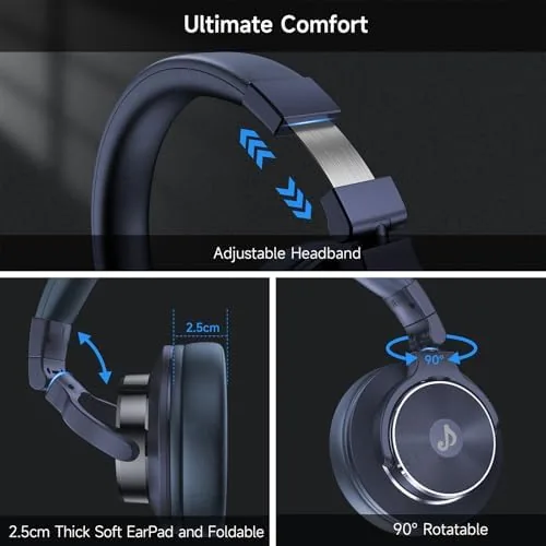 Detail shot of the Wired Headphones, Over Ear Headphones for Studio Monitor & Mixing features