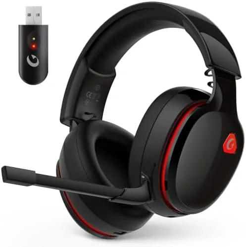 The BlackRed AOC wireless headset on a coffee table