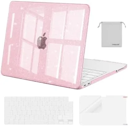 Overview of the MOSISO Sparkly Glitter Case Compatible with MacBook Neo Case 13