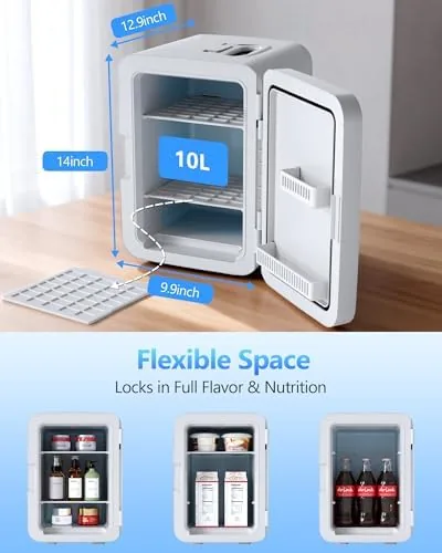 Close look at the Antarctic Star Mini Personal Fridge Cooler, 10L Portable Compact Refrigerator build quality