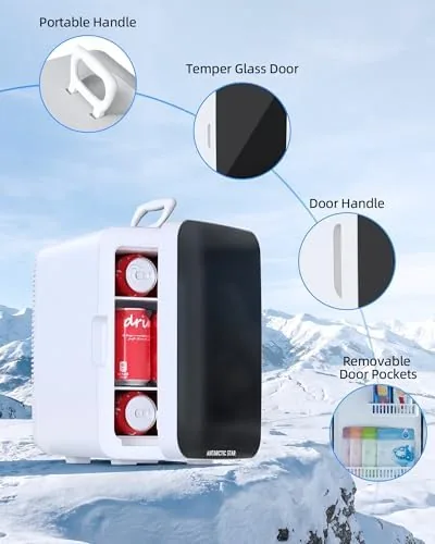 The Antarctic Star Mini Personal Fridge Cooler, 10L Portable Compact Refrigerator in real use