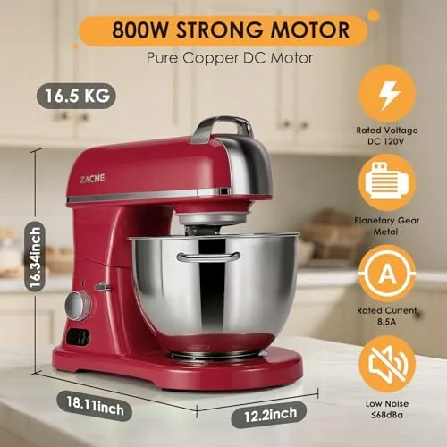 The ZACME mixer bowl beside a smaller standard mixer bowl showing the size difference