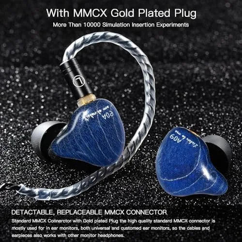 Another view of the in-Ear Monitor Wired Earphones with Tesla Dual Dynamic Drivers, 3.5mm