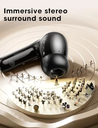Close look at the Wireless Earbuds Deep Bass Sound Ear Buds, Bluetooth 5.3 Headphones build quality