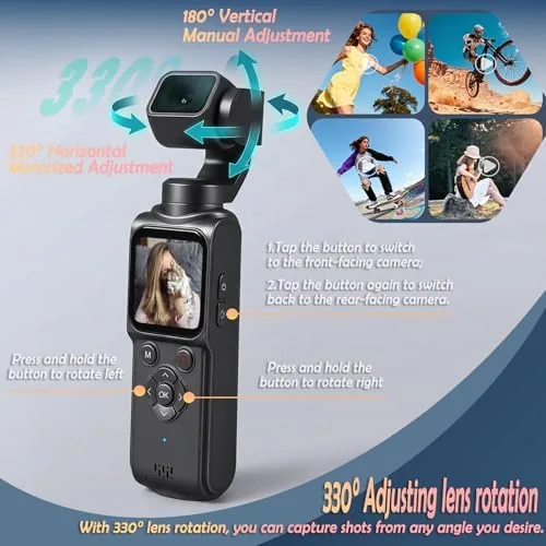 Another view of the 4K Vlogging Camera Pocket Cam with Face Tracking, 64GB Card