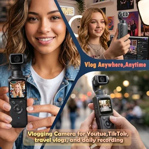 The 4K Vlogging Camera Pocket Cam with Face Tracking, 64GB Card compared in context