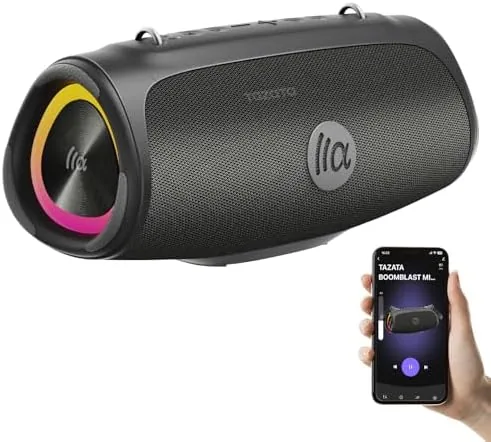 Overview of the TAZATA Outdoor Bluetooth Speakers, 90W Portable Bluetooth Speaker with Bass