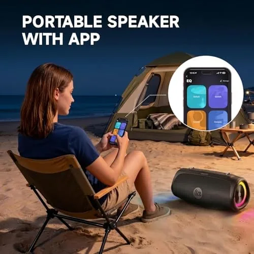 The TAZATA Outdoor Bluetooth Speakers, 90W Portable Bluetooth Speaker with Bass in real use