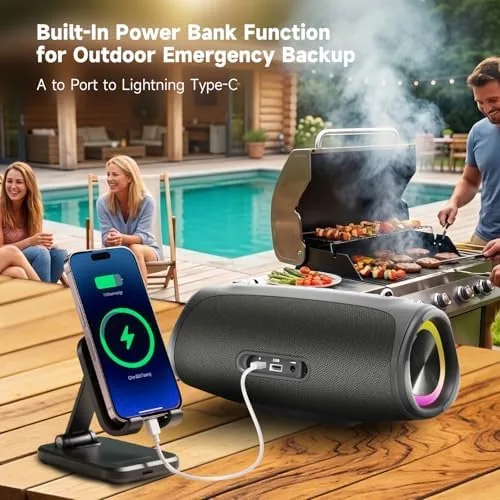 The TAZATA Outdoor Bluetooth Speakers, 90W Portable Bluetooth Speaker with Bass compared in context