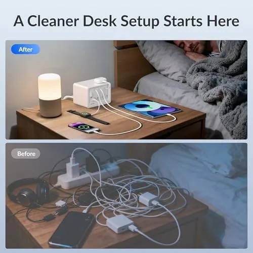 Close look at the 12-in-1 Desktop Charging Station, 260W USB Retractable GaN Charger | build quality