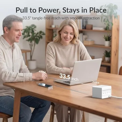 The 12-in-1 Desktop Charging Station, 260W USB Retractable GaN Charger | in real use