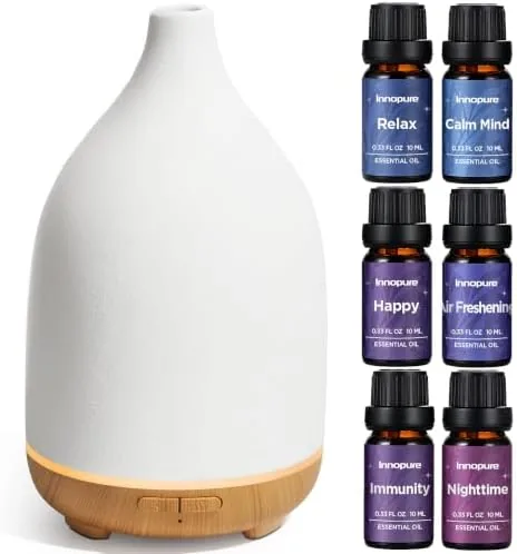 InnoGear 150ml Ceramic Diffuser for Home & 6 Essential Oils Scent Gift Set | Review: Tested and Rated