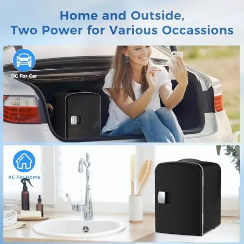 The Antarctic Star 4L/6 Can Portable Compact Refrigerator for Bedroom,Car,Office & in real use