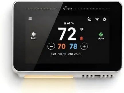Vine Smart Thermostat Review: A 4.3 Inch Touchscreen With a Nightlight