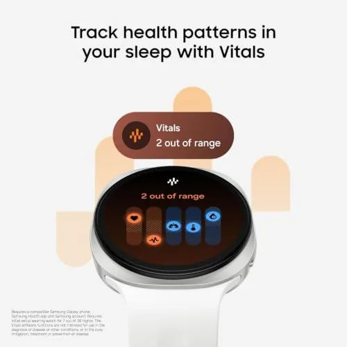Close look at the Samsung Galaxy Watch9, Silver, 44mm Bluetooth Smartwatch | AI Assistant build quality