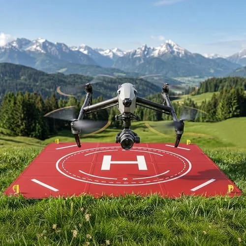 Close look at the FPVtosky Drone Landing Pad (51 in), Fast-fold Double Sided Waterproof build quality