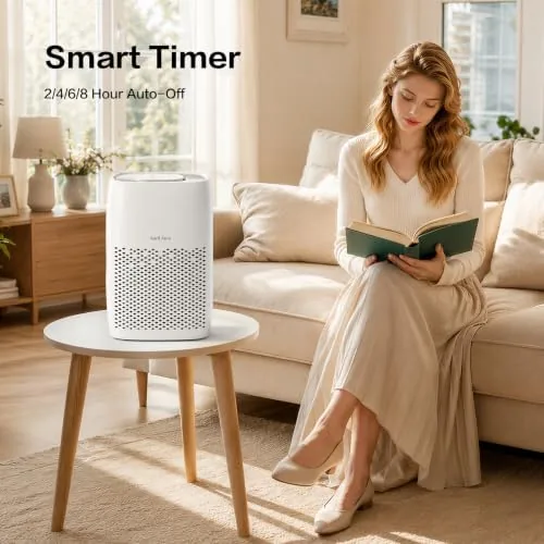 The Air Purifiers for Home Bedroom Desktop Quiet Small Air Cleaner in real use