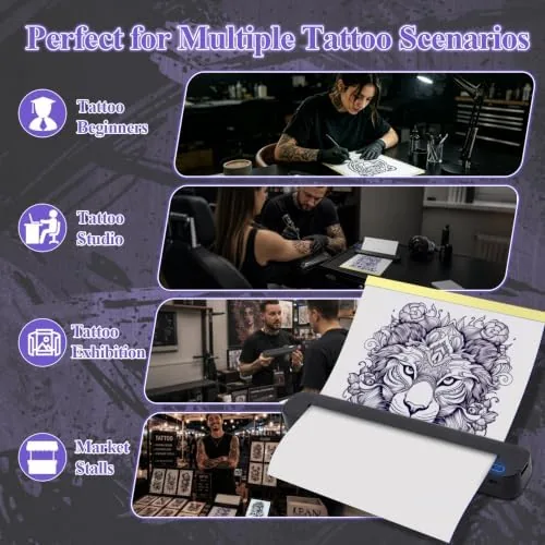 The Portable Tattoo Stencil Printer, Bluetooth Thermal Transfer Printer | for compared in context