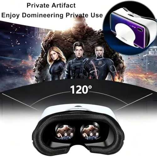 Headset in use with a roller coaster VR game on a phone