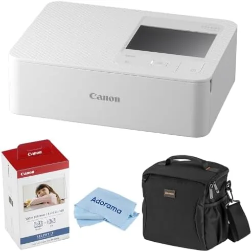 The Canon SELPHY CP1500 Wireless Printer with KP-108IN Ink, Paper & compared in context