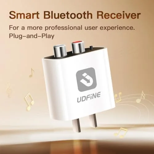 Close look at the Smart Bluetooth 6.0 to AUX/RCA Adapter & Receiver for Home build quality