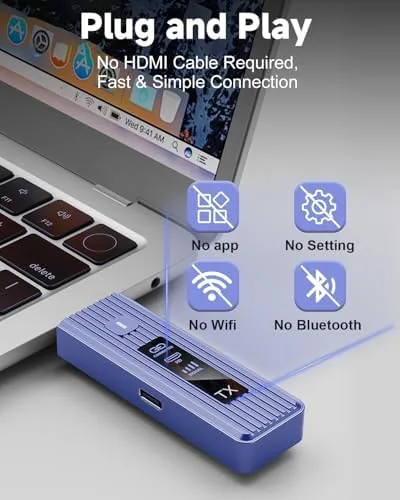 Close look at the 𝐏𝐫𝐨-𝐆𝐫𝐚𝐝𝐞 Wireless HDMI Transmitter and Receiver, 360FT/110M Stable Transmission, 4K build quality