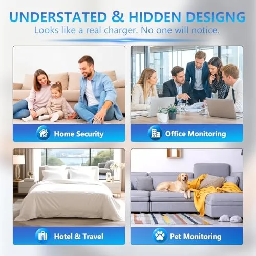 The Hidden Camera Charger 1080P Nanny Cam | Wall Charger with in real use